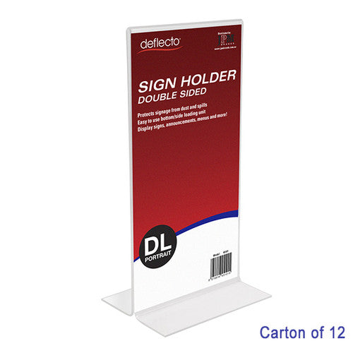 Blueprint Bulk DL Portrait Double Sided Sign Holders Carton of 12