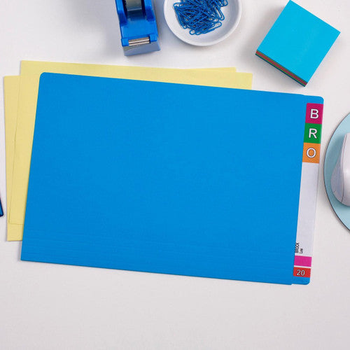 Avery Extra Heavyweight Shelf Lateral Solid Colour File Blue FC Box 100