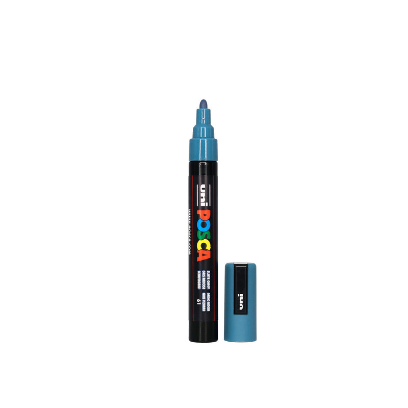POSCA PC-5M Paint Marker Medium Bullet Tip Slate Grey – water-based paint marker pen