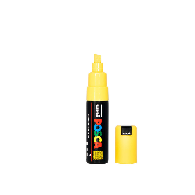 POSCA PC-8K Paint Marker Broad Chisel Tip Straw Yellow – water-based paint marker pen
