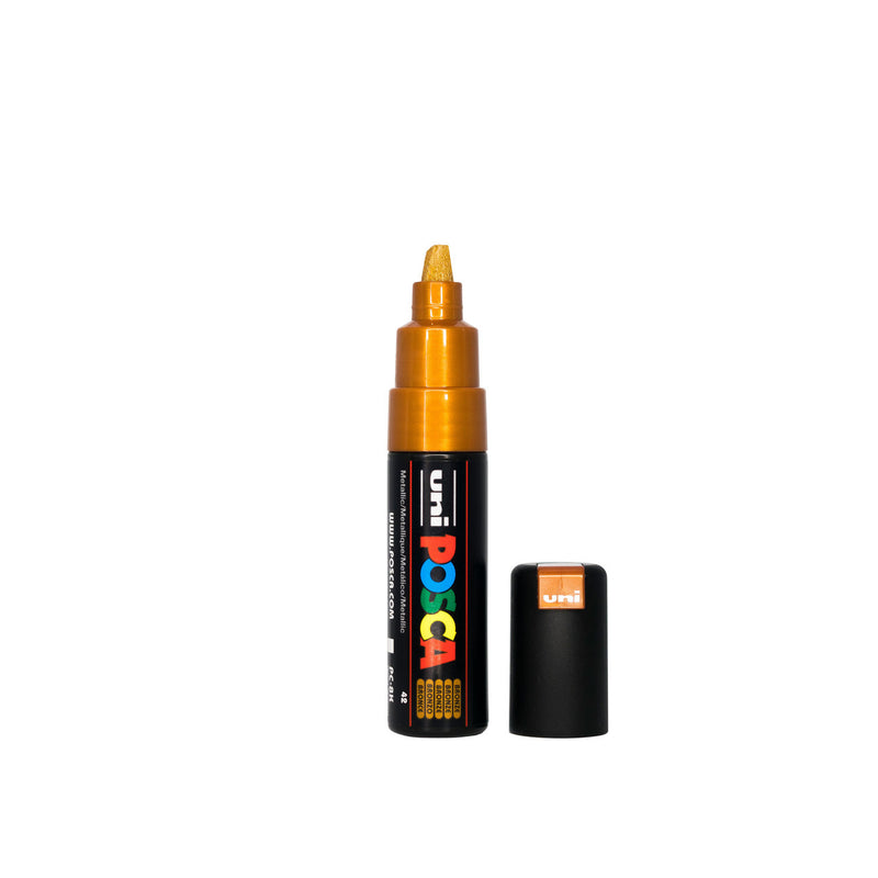POSCA PC-8K Paint Marker Broad Chisel Tip Bronze – water-based paint marker pen