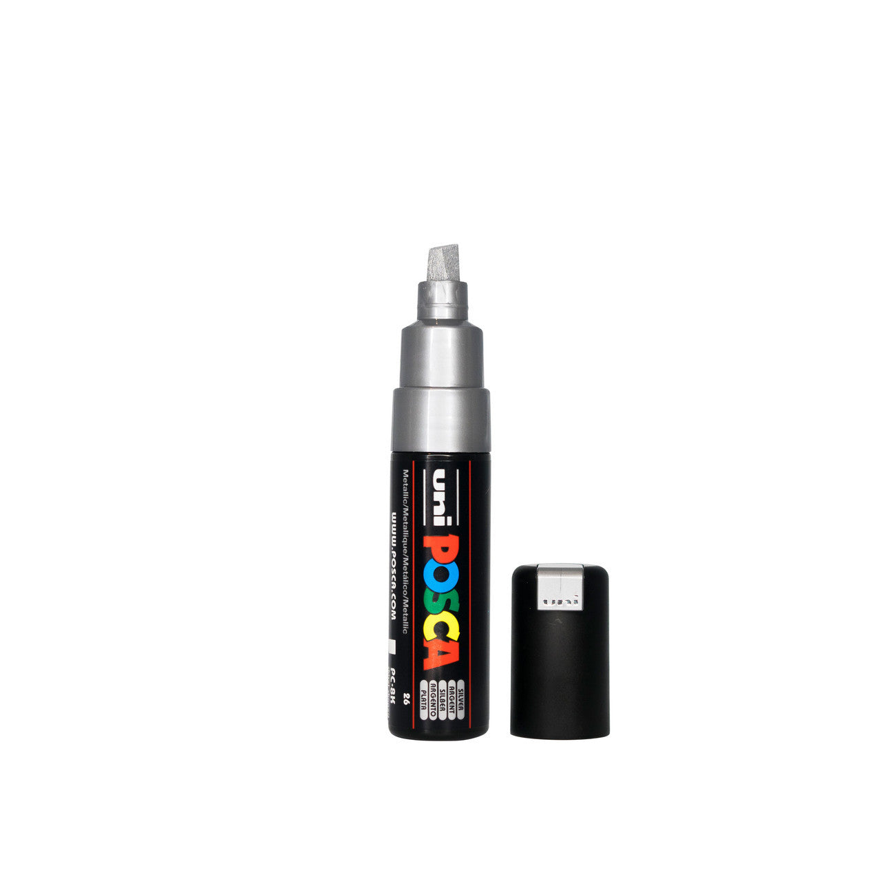 POSCA PC-8K Paint Marker Broad Chisel Tip Silver – water-based paint marker pen