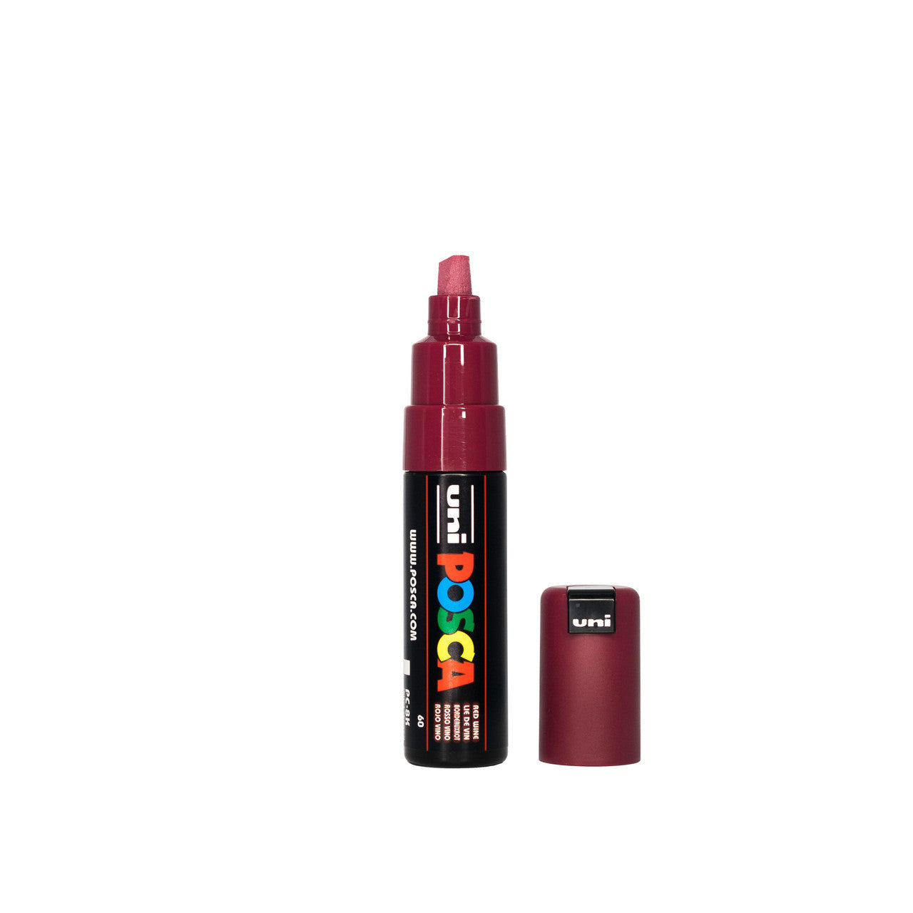 POSCA PC-8K Paint Marker Broad Chisel Tip Red Wine – water-based paint marker pen