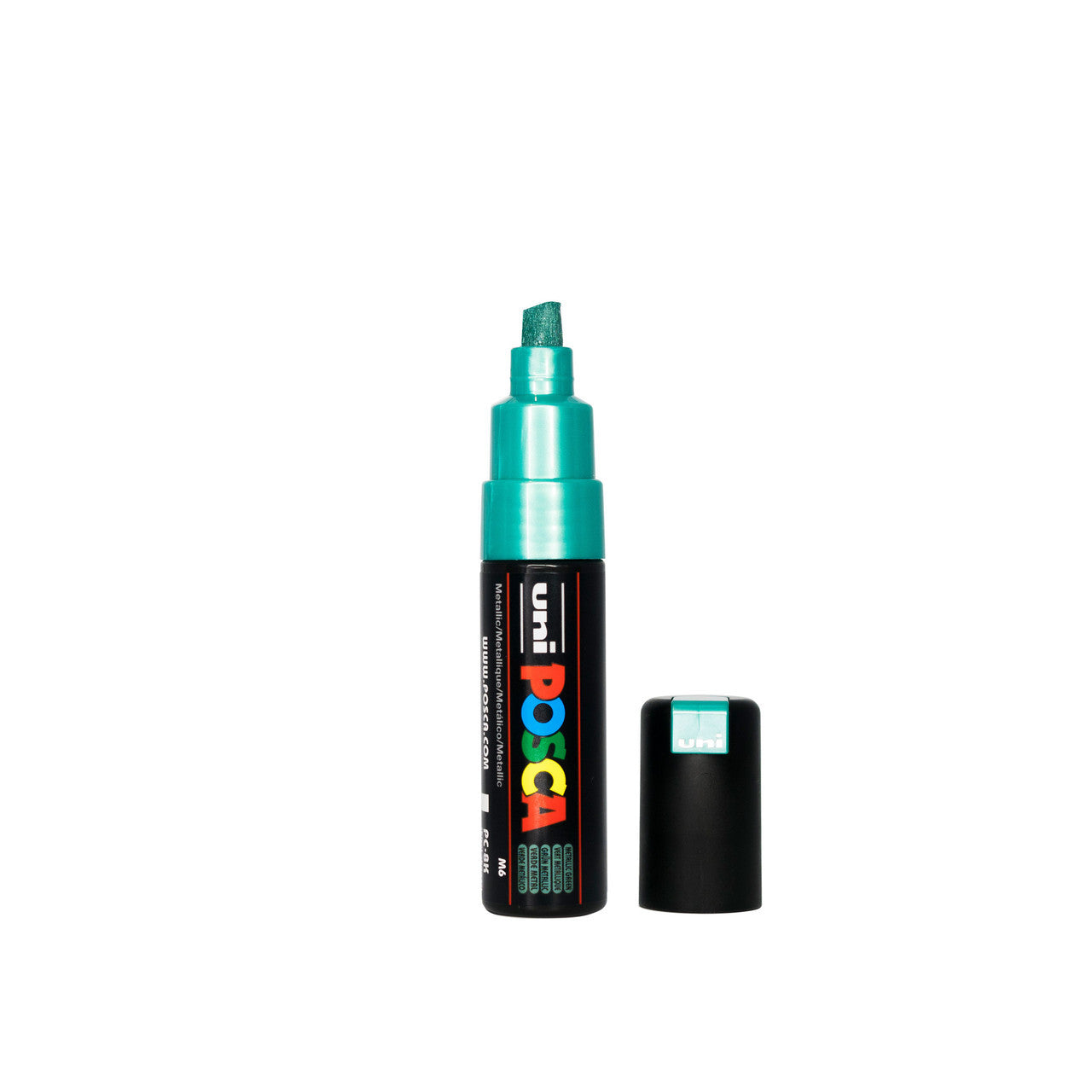 POSCA PC-8K Paint Marker Broad Chisel Tip Metallic Green – water-based paint marker pen