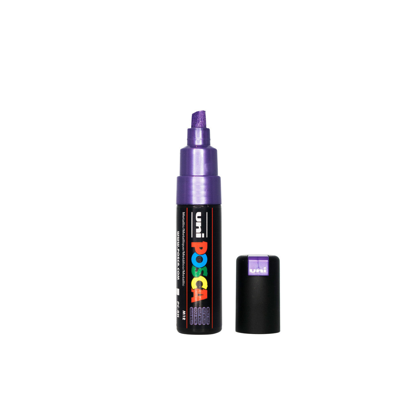 POSCA PC-8K Paint Marker Broad Chisel Tip Metallic Violet – water-based paint marker pen