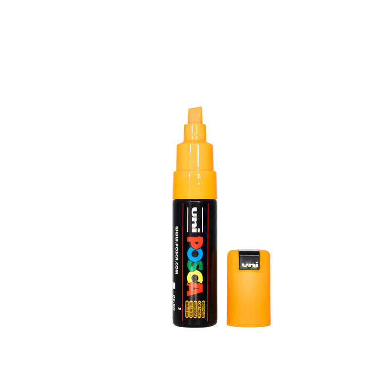 POSCA PC-8K Paint Marker Broad Chisel Tip Bright Yellow – water-based paint marker pen
