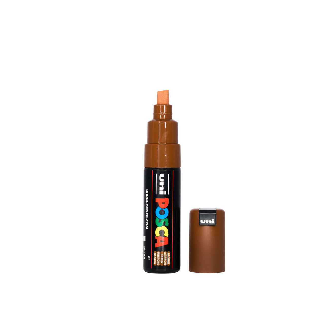 POSCA PC-8K Paint Marker Broad Chisel Tip Brown – water-based paint marker pen