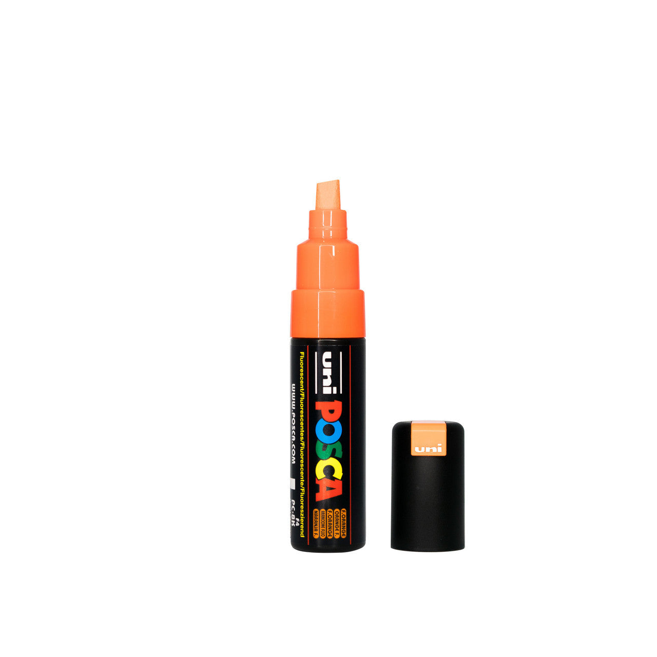 POSCA PC-8K Paint Marker Broad Chisel Tip Fluorescent Orange – water-based paint marker pen