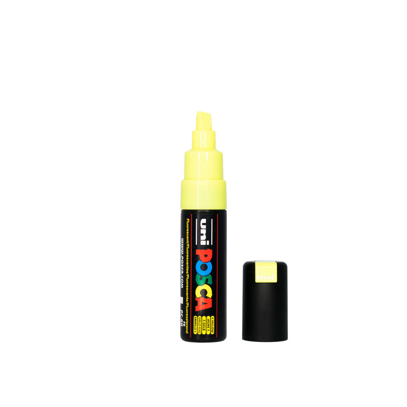 POSCA PC-8K Paint Marker Broad Chisel Tip Fluorescent Yellow – water-based paint marker pen