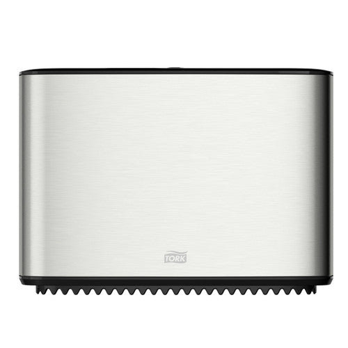 Tork Twin Mini Jumbo Toilet Roll Dispenser T2 System Silver