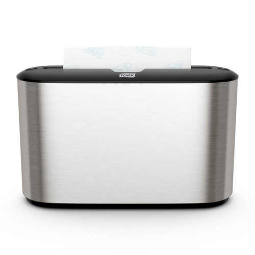 Tork Twin Mini Jumbo Toilet Roll Dispenser T2 System Silver