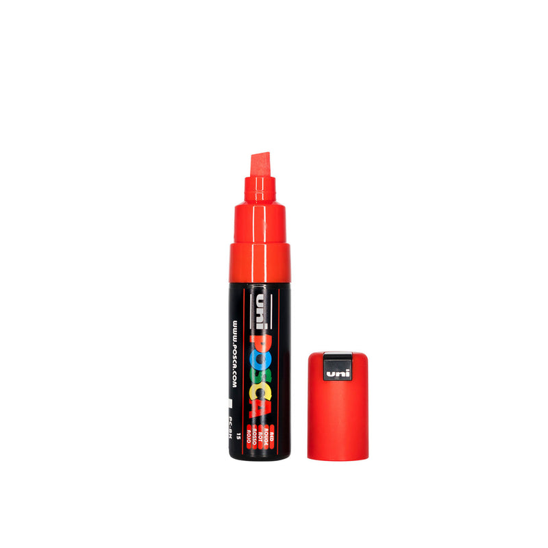 POSCA PC-8K Paint Marker Broad Chisel Tip Red – per-colour water-based paint marker pen