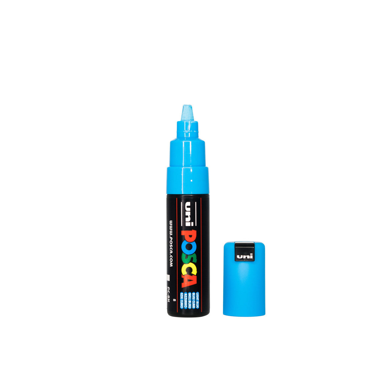 POSCA PC-8K Paint Marker Broad Chisel Tip Light Blue – per-colour water-based paint marker pen