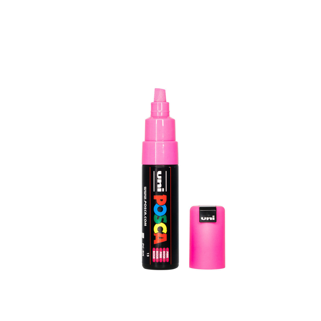 POSCA PC-8K Paint Marker Broad Chisel Tip Pink – per-colour water-based paint marker pen