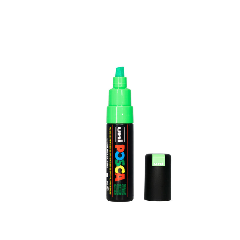 POSCA PC-8K Paint Marker Broad Chisel Tip Fluorescent Green – water-based paint marker pen