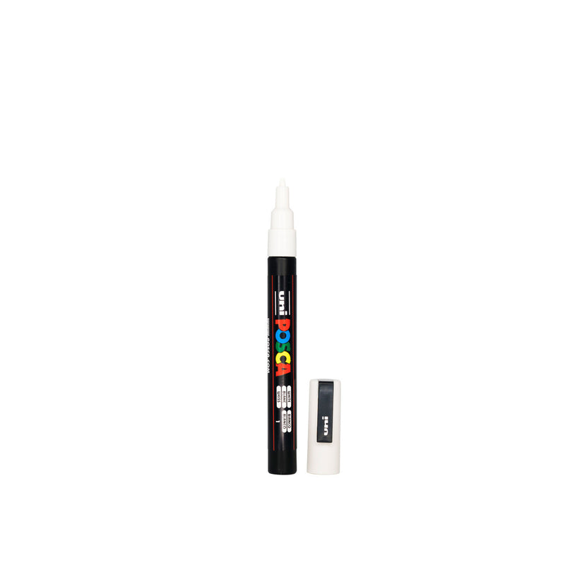 POSCA PC-3M Paint Marker Fine Bullet Tip White – water-based paint marker pen