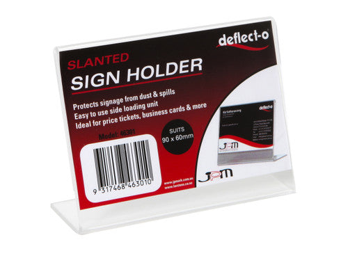 Deflecto Slanted Sign Holder A4 Landscape