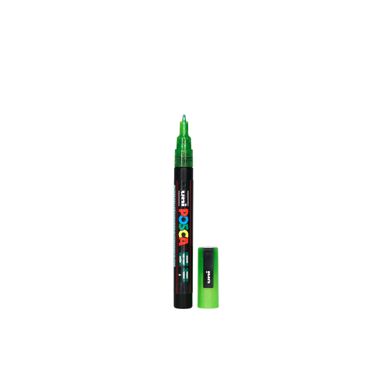 POSCA PC-3M Paint Marker Fine Bullet Tip Glitter Green – water-based paint marker pen