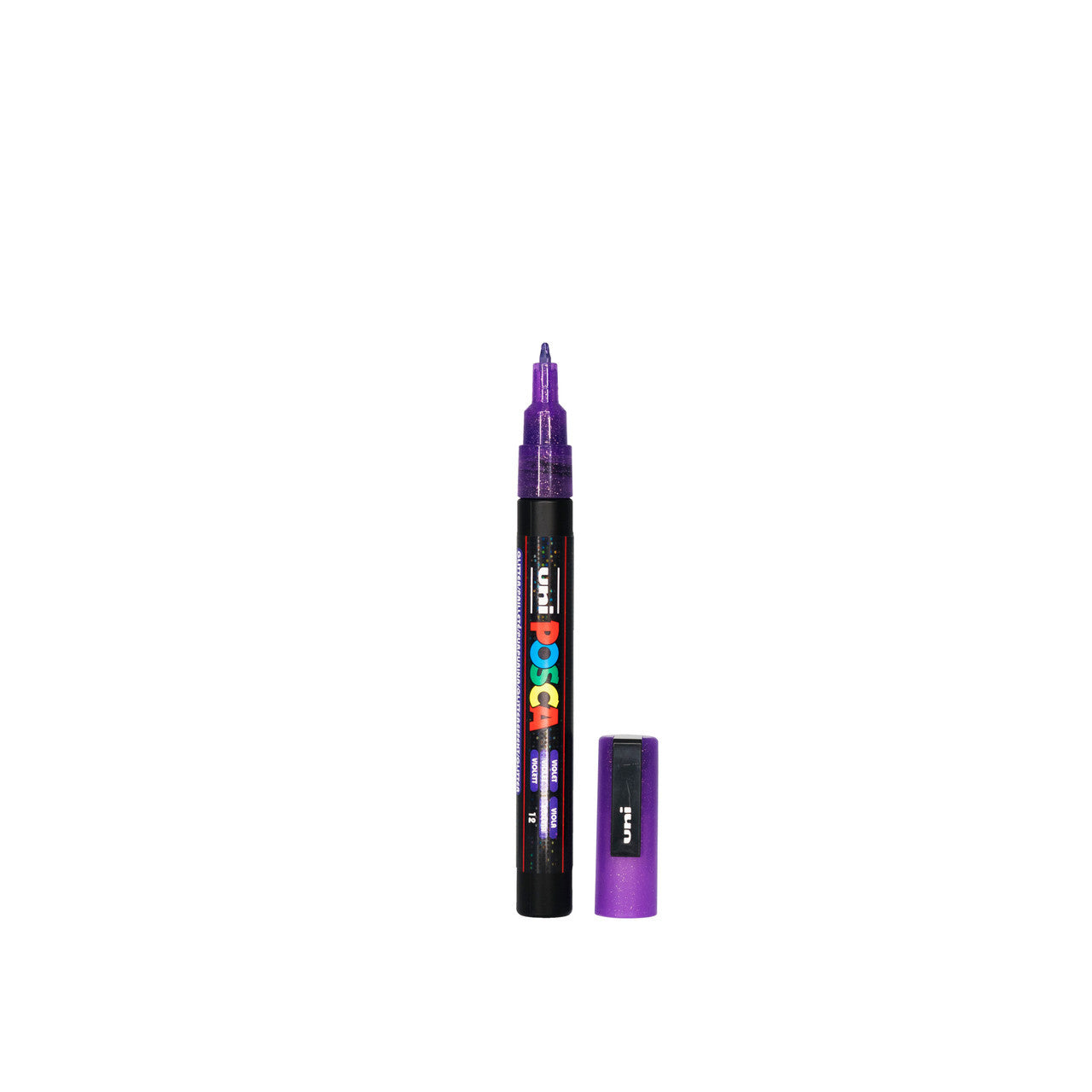 POSCA PC-3M Paint Marker Fine Bullet Tip Glitter Violet – water-based paint marker pen