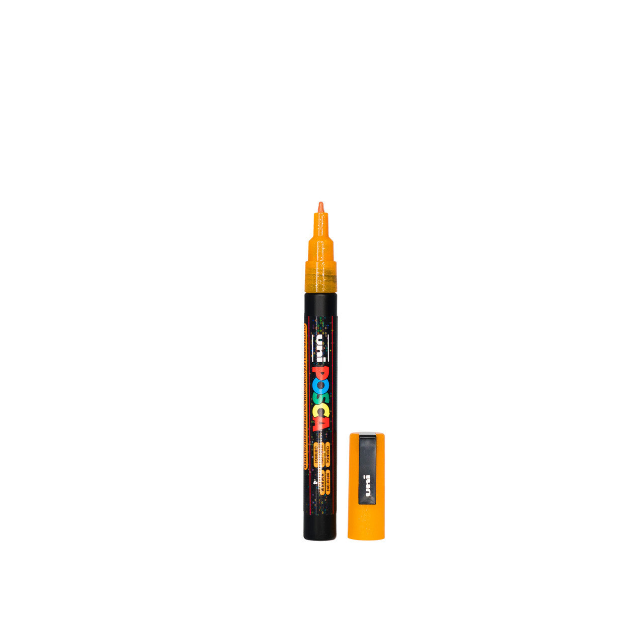 POSCA PC-3M Paint Marker Fine Bullet Tip Glitter Orange – water-based paint marker pen