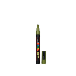 POSCA PC-3M Paint Marker Fine Bullet Tip Khaki Green – water-based paint marker pen