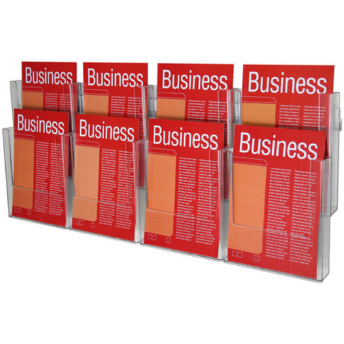Esselte 46560 Brochure Holder A4 Wall System 2 Tier 8 Compartments
