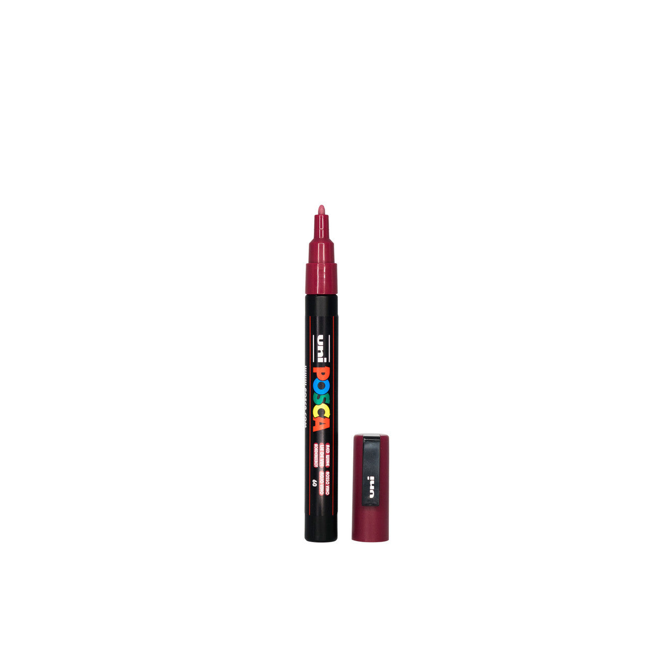 POSCA PC-3M Paint Marker Fine Bullet Tip Red Wine – water-based paint marker pen
