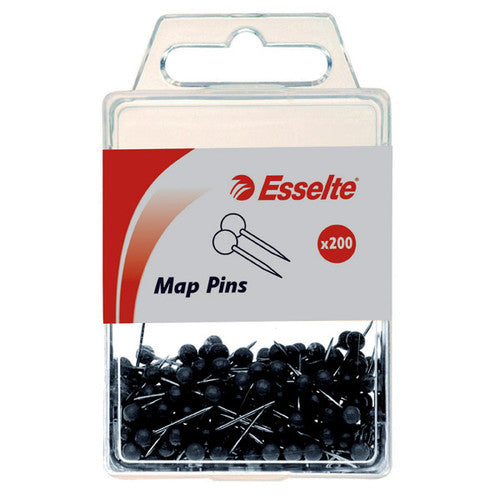 Esselte 46710 Map Pins Pack 200 Black