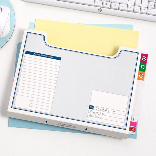 Avery White Lateral Notes Open Top Wallet File 355 x 235mm 20 Box