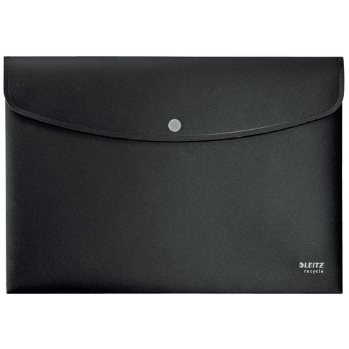 Leitz Recycle Doculope Document Wallet PP A4 Black Pack of 10