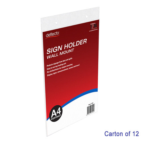 Blueprint Bulk A4 Portrait Wall Mount Sign Holders Carton of 12
