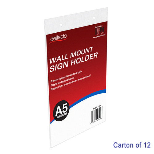 Blueprint Bulk A5 Portrait Wall Mount Sign Holders Carton of 12