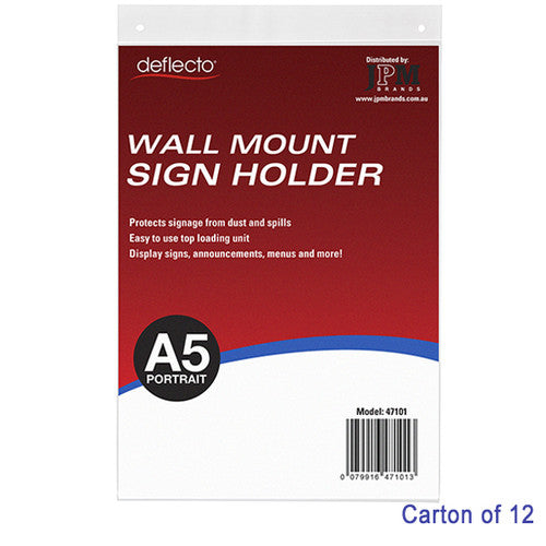 Blueprint Bulk A5 Portrait Wall Mount Sign Holders Carton of 12