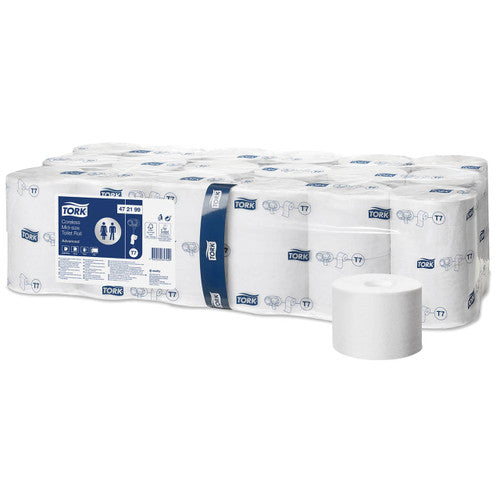 Tork Coreless Mid Size Toilet Roll 2 Ply Advanced T7 White 36 Rolls
