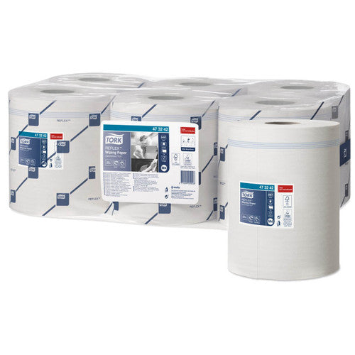 Tork Reflex Wiping Paper 1 Ply M4 White Carton of 6 Rolls