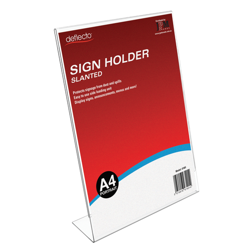 Deflecto A4 Portrait Slanted Sign Holder