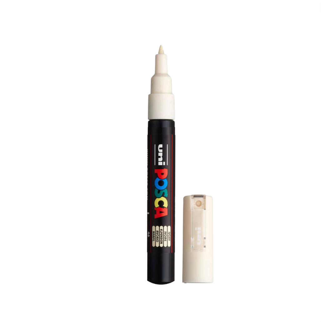 POSCA PC-1M Paint Marker Extra Fine Tip Ivory – water-based paint marker pen