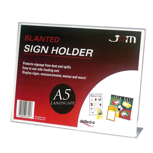 Deflecto Slanted Sign Holder A5 Landscape
