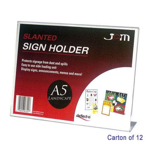 Blueprint Bulk A5 Landscape Slanted Sign Holders Carton of 12
