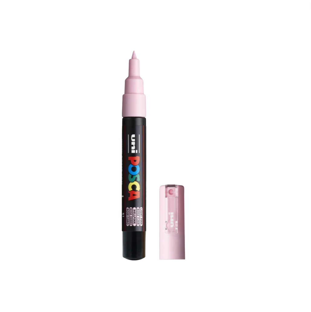 POSCA PC-1M Paint Marker Extra Fine Tip Light Pink – water-based paint marker pen