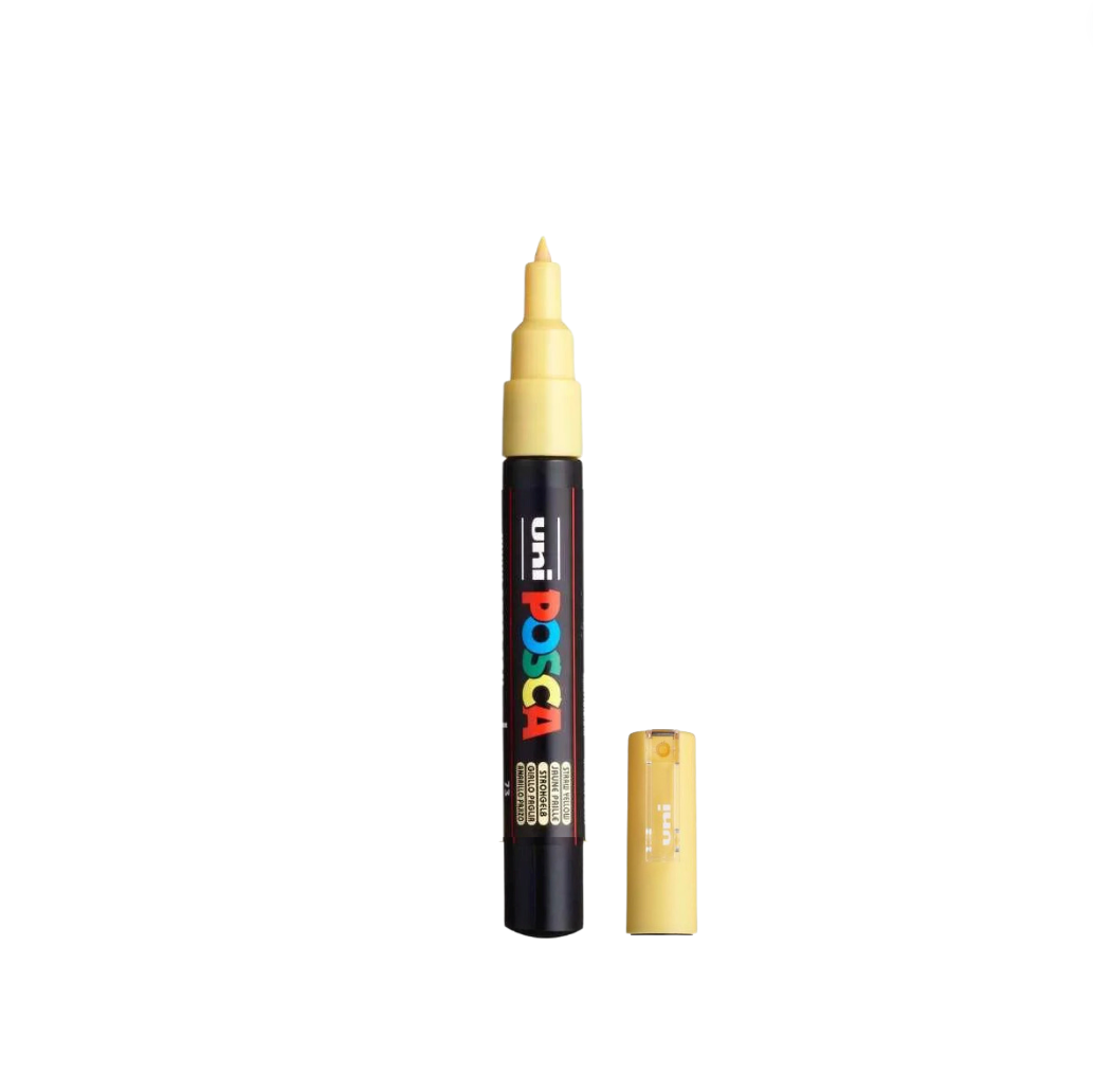 POSCA PC-1M Paint Marker Extra Fine Tip Straw Yellow – water-based paint marker pen
