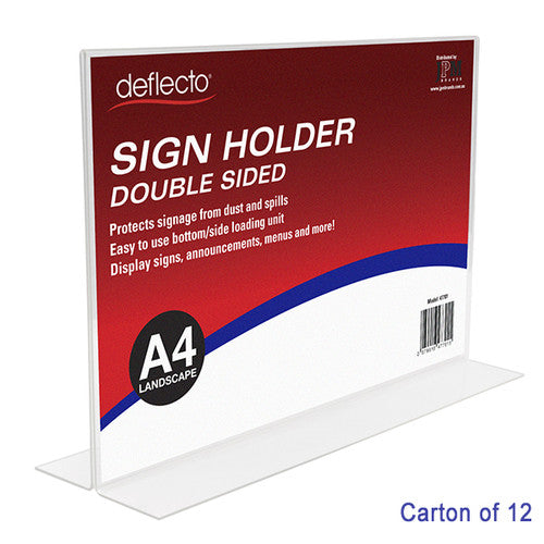 Blueprint Bulk A4 Landscape Double Sided Sign Holders Carton of 12