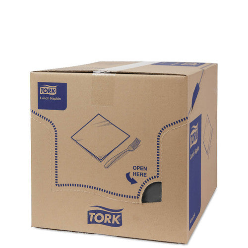 Tork Black Emboss Quarterfold Lunch Napkin 2 Ply Carton of 10