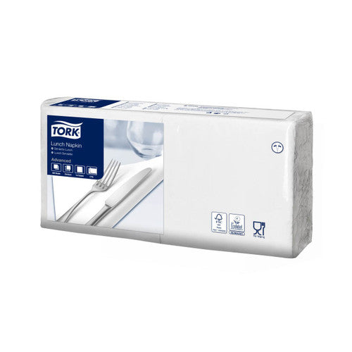 Tork White Emboss Quarterfold Lunch Napkin 2 Ply Carton of 10
