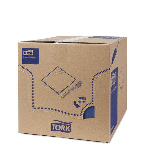Tork Dark Blue Emboss Quarterfold Lunch Napkin 2 Ply Carton of 10