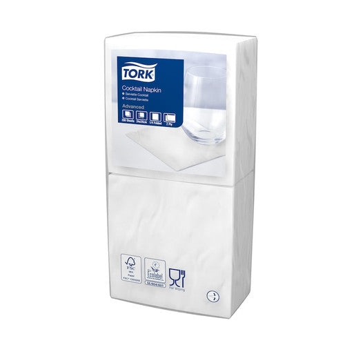 Tork White Cocktail Napkins Carton of 20