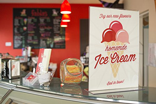 Deflecto Double Sided T-Shape Sign Holder A4 Portrait