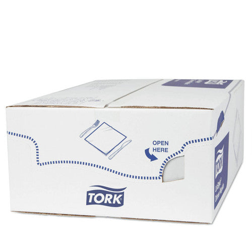 Tork Premium Linstyle White Dinner Napkin 1/8 Folded Carton of 12
