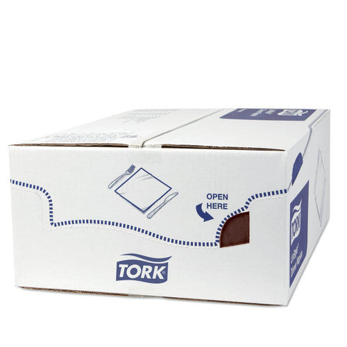 Tork Premium Linstyle Cocoa Dinner Napkin 1/8 Folded Carton of 12