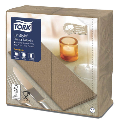 Tork Premium Linstyle Biscuit Dinner Napkin 1/8 Folded Carton of 12